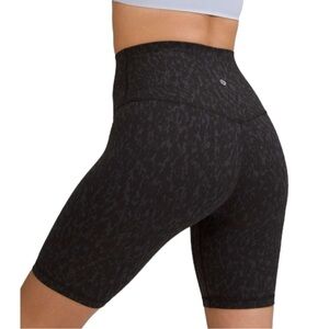 Lululemon 2022 Align High-Rise Short 8" Leopard Camo Deep Coal Multi Size 10